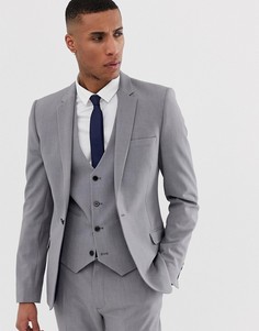 Серый приталенный пиджак ASOS DESIGN - Серый