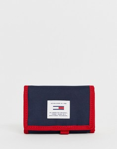 Темно-синий бумажник с красным кантом Tommy Jeans - Темно-синий