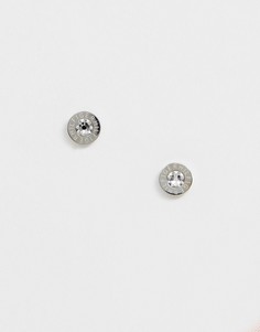 Серебристые серьги-гвоздики с логотипом Tommy Hilfiger - Серебряный