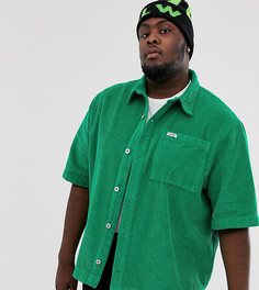Вельветовая свободная рубашка большого размера COLLUSION - Зеленый
