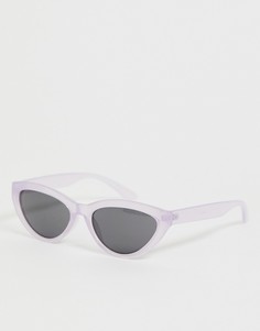Сиреневые солнцезащитные очки кошачий глаз Weekday - Фиолетовый