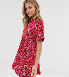 Свободное платье мини с цветочным принтом Wednesdays Girl - Красный
