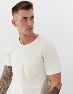 Свободная футболка из органического хлопка с карманом на груди Selected Homme - Белый