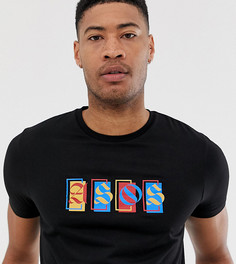 Футболка с принтом ASOS ASOS DESIGN Tall - Черный