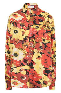 Шелковая блуза с цветочным принтом