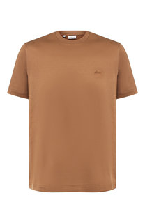 Хлопковая футболка с круглым вырезом