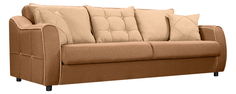 Диван тканевый прямой Флэтфорд Kiton коричневый/бежевый (Рогожка) Home Me