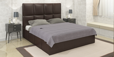 Мягкая кровать 200х160 Сицилия без подъемного механизма (Шоколад) Home Me
