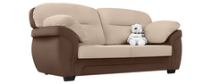 Диван тканевый прямой Бристоль Velure бежевый/коричневый (Велюр) Home Me
