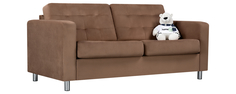 Диван тканевый прямой Камелот Velure коричневый (Велюр) Home Me