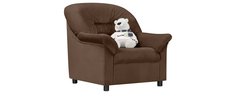Кресло тканевое Честер Velure темно-коричневый (Велюр) Home Me