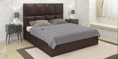 Мягкая кровать 200х160 Сицилия с подъемным механизмом (Шоколад) Home Me