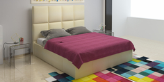 Мягкая кровать 200х160 Сицилия с подъемным механизмом (Перламутр) Home Me