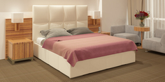 Мягкая кровать 200х160 Сицилия с подъемным механизмом (Молочный) Home Me