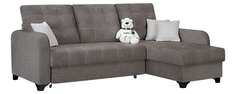Диван тканевый угловой Ливерпуль Anabelle серый (Шенилл) Home Me
