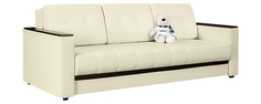 Диван тканевый прямой Атланта Luxe молочный (Экокожа) Home Me