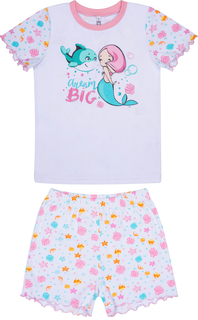 Пижама для девочки (комплеки фуфайка и шорты) Сновидения Barkito