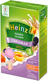 Каша Heinz Лакомая молочная рисовая абрикос, чернослив (с 5 месяцев) 200 г