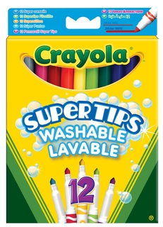 Фломастеры Супертипс ярких цветов 12 шт. Crayola