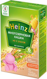 Каша Heinz Безмолочная 5 злаков (c 6 месяцев) 200 г
