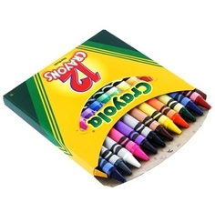 Мелки восковые восковые 12шт разноцветные Crayola
