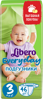 Подгузники для малышей Everyday 3 (4-9 кг) 46 шт. Libero