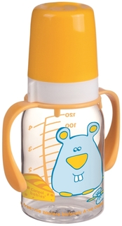 Бутылочка для кормления с ручками и силиконовой соской 3мес.+, 120 мл. Canpol Babies