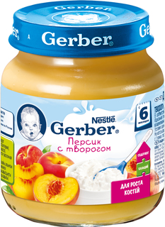Пюре Gerber Персик с творогом (с 6 месяцев) 125 г Nestle
