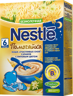 Каша Nestlé Помогайка безмолочная 5 злаков с липовым цветом (с 6 месяцев) 200 г Nestle