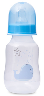Бутылочка С силиконовой соской с рождения 125 мл голубая Be2 Me