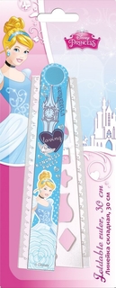 Линейка раскладная с трафаретом Princess