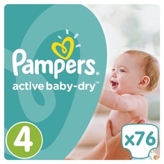 Подгузники Active Baby-Dry 4 (8-14 кг) 76 шт. Procter & Gamble