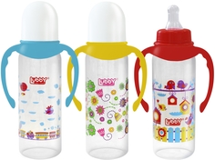 Бутылочка для кормления Малыши и малышки с ручками и силиконовой соской 0+, 250 мл. Lubby