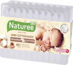 Ватные палочки Naturee baby cotton buds с ограничителем 60 шт.