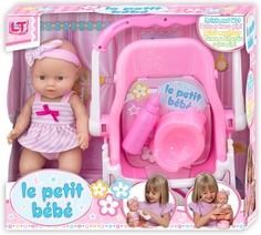 Кукла Le Petit Bebe с автокреслом Loko Toys