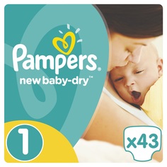 Подгузники New Baby-Dry 1 (2-5 кг) 43 шт. Procter & Gamble