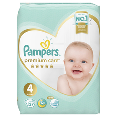 Подгузники Premium Care Maxi 4 (9-14 кг) 37 шт. Pampers