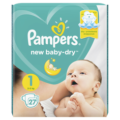 Подгузники Pampers New Baby-Dry 1 (2-5 кг) 27 шт