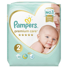Подгузники Premium Care Mini 2 (4-8 кг) 20 шт. Pampers