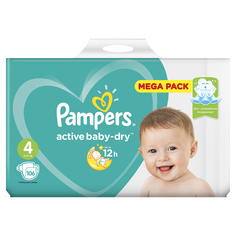 Подгузники Pampers Active Baby-Dry 4 (9-14 кг) 106 шт