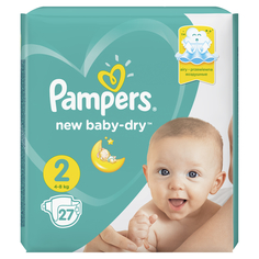 Подгузники Pampers New Baby-Dry 2 (4-8 кг) 27 шт