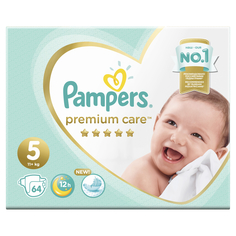 Подгузники Premium Care Junior 5 (11-16 кг) 64 шт. Pampers