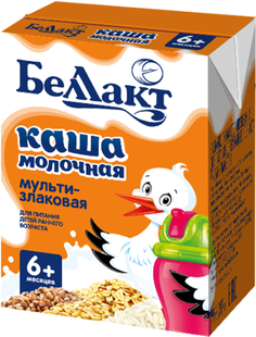 Каша готовая молочная мультизлаковая с 6 мес. 207 г Беллакт