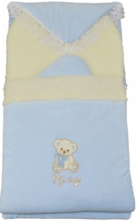 Конверт с одеялом на выписку Мой малыш голубой