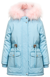 куртка-парка для девочки осенняя голубая Barkito