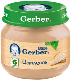Пюре Gerber Цыпленок с 6 мес. 80 г Nestle