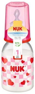Бутылочка для кормления с силиконовой соской для молока с рождения 110 мл NUK