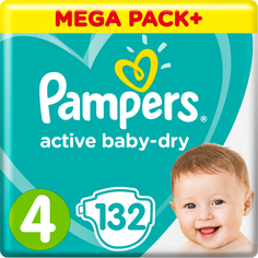 Подгузники Active Baby-Dry Maxi 4 (9-14 кг) 132 шт. Pampers