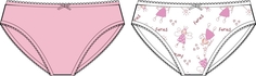 Трусы для девочки Бельё SS18 белые с рисунком, розовые Barkito