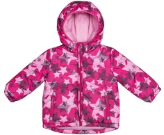 Куртка Для девочки розовая с рисунком звёзды Barkito